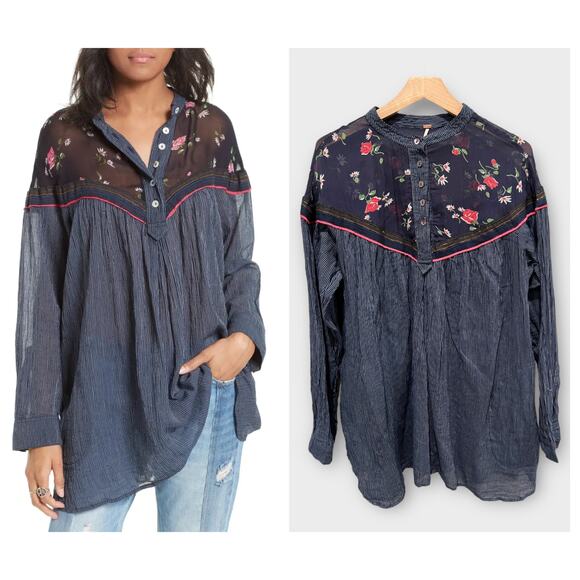 Free People Tops - Free People Hearts and Colors Top Size Large